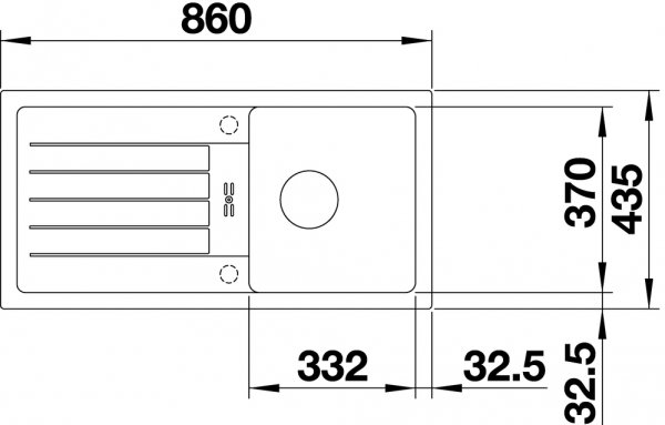 Blanco Favum 45 S - Antracit - 2
