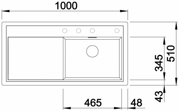 Blanco Zenar XL 6 S - s excentrom - Antracit - 11